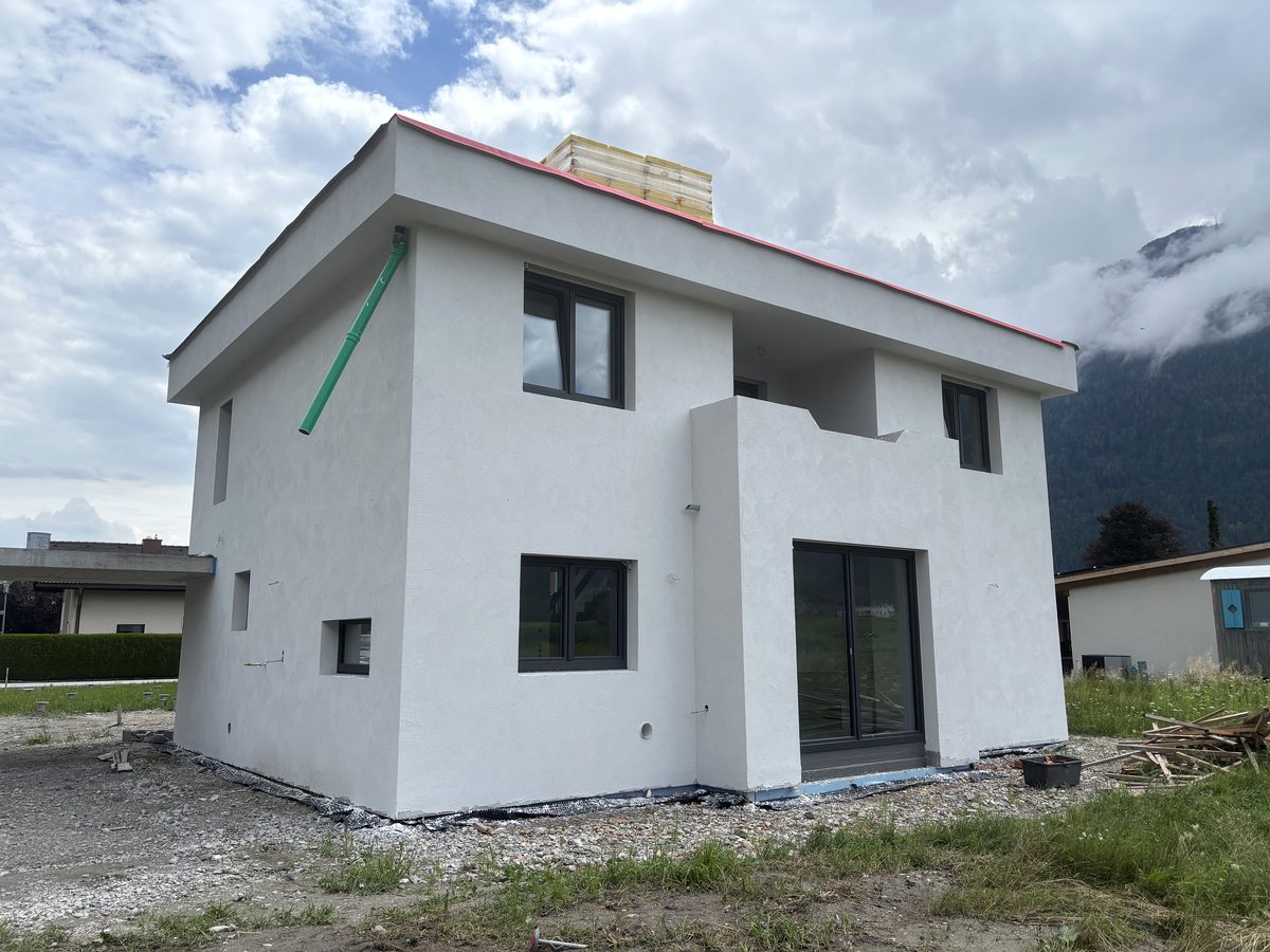 Fertige Fassade mit EPS Wärmedämmverbundsystem