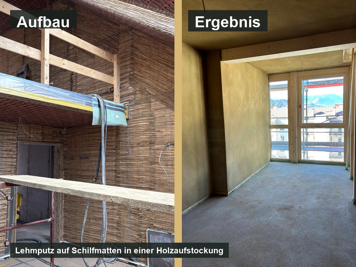Aufbau und Ergebnis eines Lehmputz-Projekts
